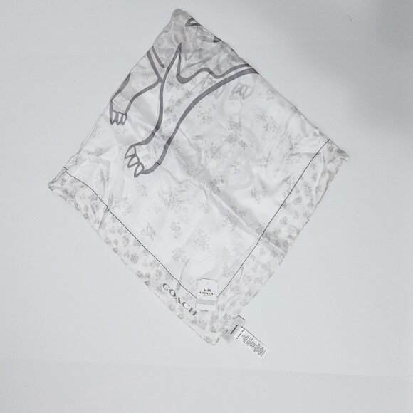 COACH Mini Vintage Rose Rexy Print Silk Square Scarf - Picture 3 of 10
